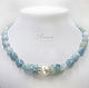 Necklace with Aquamarine VERY LARGE Gem Kasumi Like. Necklace. cherry.jewelry. Online shopping on My Livemaster.  Фото №2