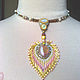 Sunny summer pendant(necklace) Feather. Natures'. pink and yellow tourmaline. Pendants. ssowl. My Livemaster. Фото №5