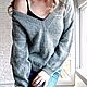 Пуловер вязаный оверсайз на заказ. Пуловеры. Knitochka.Style. Интернет-магазин Ярмарка Мастеров.  Фото №2
