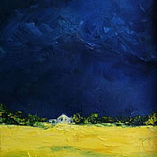 Картины и панно handmade. Livemaster - original item Cloudy day. Oil painting 20/25 cm. Handmade.