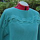 Pullover with cross braids 'Mint glacier' , Pullover Sweaters, Mostovskoi,  Фото №1
