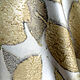 Атласный шарф "Золотые листья". Шарфы. Merrypet. Ярмарка Мастеров.  Фото №5