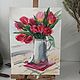  Still life with tulips. Watercolor. Pictures. zazulla (zazulla). Online shopping on My Livemaster.  Фото №2