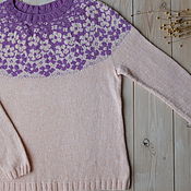 Одежда handmade. Livemaster - original item Women`s knitted lopapeisa Look what flowers. Handmade.