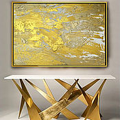 Картины и панно handmade. Livemaster - original item Gold pattern. Stylish golden abstraction. Painting in gold.. Handmade.