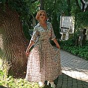 Платье штапельное в русском стиле. Модель" Василиса"
