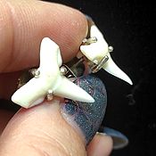 Украшения handmade. Livemaster - original item Copy of Silver 925 earrings with shark teeth. Handmade.