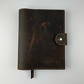 Канцелярские товары handmade. Livemaster - original item Brown diary with replaceable paper block. Handmade.