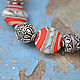 Order Beads Red-turquoise lampwork ethno boho. fiery-tale lampwork (fiery-tale). Livemaster. . Beads2 Фото №3
