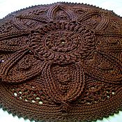 Для дома и интерьера handmade. Livemaster - original item Handmade carpet from cord Chocolate Flower. Handmade.