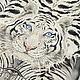 Авторский платок "Белый тигр". Платки. Elena_Sabakaeva. Ярмарка Мастеров.  Фото №4