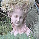 Bust vase Antique Girl Moss Aged Concrete vase-head. Figurines. Decor concrete Azov Garden. My Livemaster. Фото №4