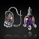 Серьги Серебряные Лапы Дракона с аметрином. Кулон. Aventure.Jewelry. Интернет-магазин Ярмарка Мастеров.  Фото №2