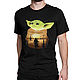 Cotton T-shirt 'Baby Yoda', T-shirts and undershirts for men, Moscow,  Фото №1