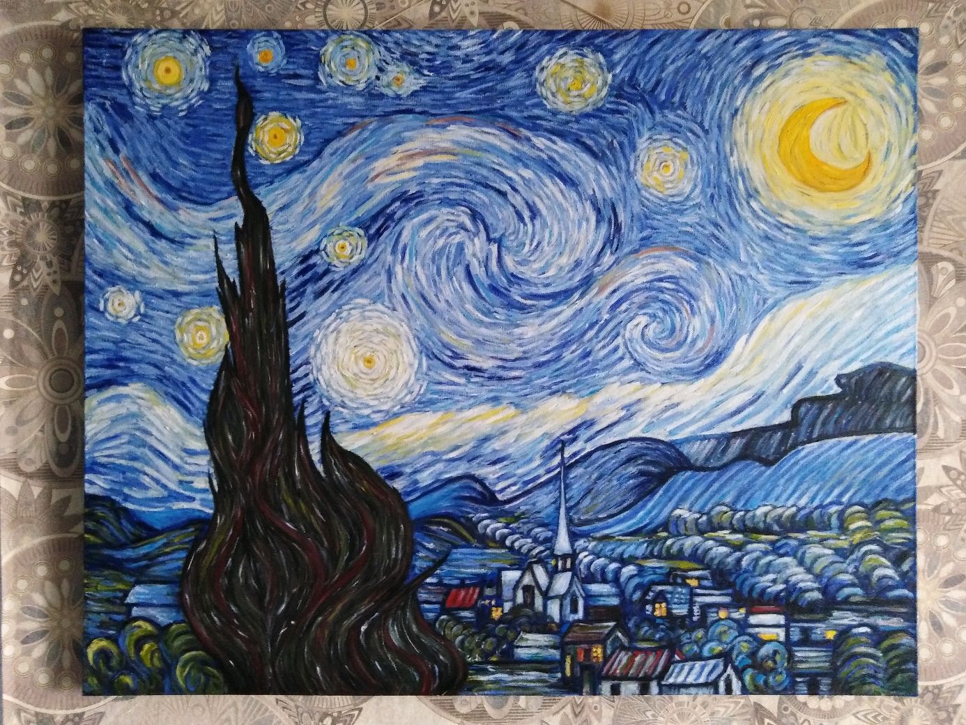 Картина звездная ночь ван. Картина Ван Гога Звездная ночь. Ван Гог Звездная ночь масло. Ван Гог Звездная ночь сен Реми. Картины в стиле Звёздная ночь Ван Гог.