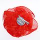 "Красный мак" ("Red Poppy"). Брошь-булавка. La Fleur De Gale. Интернет-магазин Ярмарка Мастеров.  Фото №2