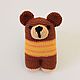 Можжевеловый браслет и игрушка  "Два медведя". Слингобусы. Knitting Toys by SorNatalia. Ярмарка Мастеров.  Фото №4