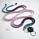 Thin belt rope made of beads with fluorite and amethyst lilac. Belt. gershman. My Livemaster. Фото №5