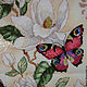 Embroidered picture "Butterfly on a flower.". Pictures. Cross stitch and beads!. My Livemaster. Фото №5