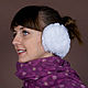 Меховые теплые наушники handmade с черным мехом. Меховые наушники. Feedbag. Ярмарка Мастеров.  Фото №6