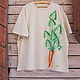 Camiseta Zanahoria. T-shirts. krasa-art. Ярмарка Мастеров.  Фото №6