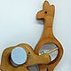 Zhorik wooden giraffe rattle with soft delicate sound
