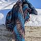 Чистошерстяная шаль, расцветка "Крыло дракона". Шали. IRINA GRUDKINA Handmade Knitwear. Ярмарка Мастеров.  Фото №10