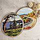 Cross-stitch Lake in a pine forest. Pictures. Embroidery by Alena. My Livemaster. Фото №6