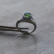 Украшения handmade. Livemaster - original item Ring with tourmaline verdelite, silver. Handmade.