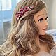 Гребень с камнями красно-рубиновый. Гребень. Анна Голден (golden-for-hair). Ярмарка Мастеров.  Фото №13