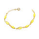 Gold-plated silver bracelet with white amber ' Tenderness», Chain bracelet, Kaliningrad,  Фото №1