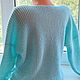Джемпер женский вязаный из бирюзовой шерсти  с ангорой. Джемперы. Sweater Star Вязание на заказ.. Ярмарка Мастеров.  Фото №4