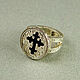 Винтаж: Кольцо 1928 Jewelry винтаж - Королевская реликвия, геральдика крест. Кольца винтажные. Винтажные сокровища. Интернет-магазин Ярмарка Мастеров.  Фото №2