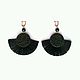 Order Black brush earrings with agate. Jewelry Elena. Livemaster. . Tassel earrings Фото №3