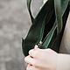 Кожаная сумка Миранда в зеленом цвете. Классическая сумка. Heisen. Ярмарка Мастеров.  Фото №5