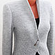 Knitted jacket with two way Elegant grey. Suit Jackets. Татьяна, ручное вязание. Online shopping on My Livemaster.  Фото №2
