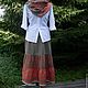 No. 138 Linen skirt sundress tippet. Skirts. Olga V. Kazarinova. My Livemaster. Фото №5
