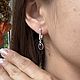 Серьги гранатовые. Серьги классические. Natura Silverica. Интернет-магазин Ярмарка Мастеров.  Фото №2