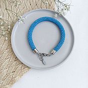 Украшения handmade. Livemaster - original item The bracelet is made of beads blue. Handmade.