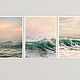 Seascape Sea waves three Photo paintings for interior Triptych 40. Fine art photographs. Rivulet Photography (rivulet). Online shopping on My Livemaster.  Фото №2