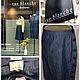Винтаж: Юбка-карандаш из хлопка и льна 42-44. Юбки винтажные. Koko: second brand. Интернет-магазин Ярмарка Мастеров.  Фото №2