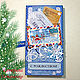 "Рождество-2" шоколадница подарок на новый год синий голубой. Открытки. Катерина⁙(Cut&Cat)⁙Остапенко. Интернет-магазин Ярмарка Мастеров.  Фото №2