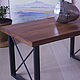 Table made of solid oak and metal in loft style. Tables. Vstileretro (vstileretro). My Livemaster. Фото №4