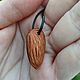 Кулон из дерева в виде миндального ореха. Подвеска. WooIIy Wood  украшения из дерева. Ярмарка Мастеров.  Фото №5