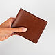 Кожаный бумажник Bifold медно-коричневого цвета, Кошельки, Москва,  Фото №1