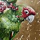 Картина маслом «Индийский кольчатый попугай». Картины. O.SHA_ART. Ярмарка Мастеров.  Фото №5