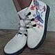 Эко ботинки из шерсти Клематис белый. Ботинки. Eco Shoes by Julia Pizar. Ярмарка Мастеров.  Фото №6