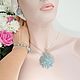 Подвес-кулон, брошь из голубого ЦИРКОНА. Брошь-булавка. Jewelry fashion. Ярмарка Мастеров.  Фото №8