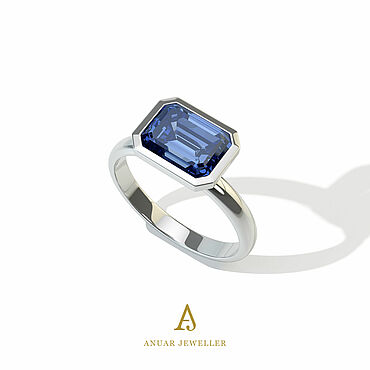 Коктейльное кольцо с натуральной шпинелью Grayish Violet 2,58ct.. . Украшения ручной работы - Ярмарка Мастеров Украшения ручной работы. Ярмарка Мастеров - ручная работа Коктейльное кольцо с натуральной шпинелью Grayish Violet 2,58ct.. Handmade.