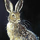 Oil painting Hare hare, Pictures, Moscow,  Фото №1